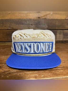 Keystone Light Homefield Retro Mountains Hat Ball Cap Trucker Hat SnapBack
